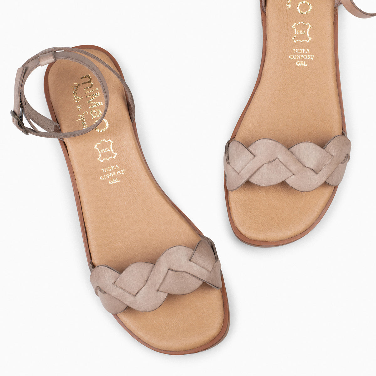 ARECA - Sandalias planas mujer TAUPE