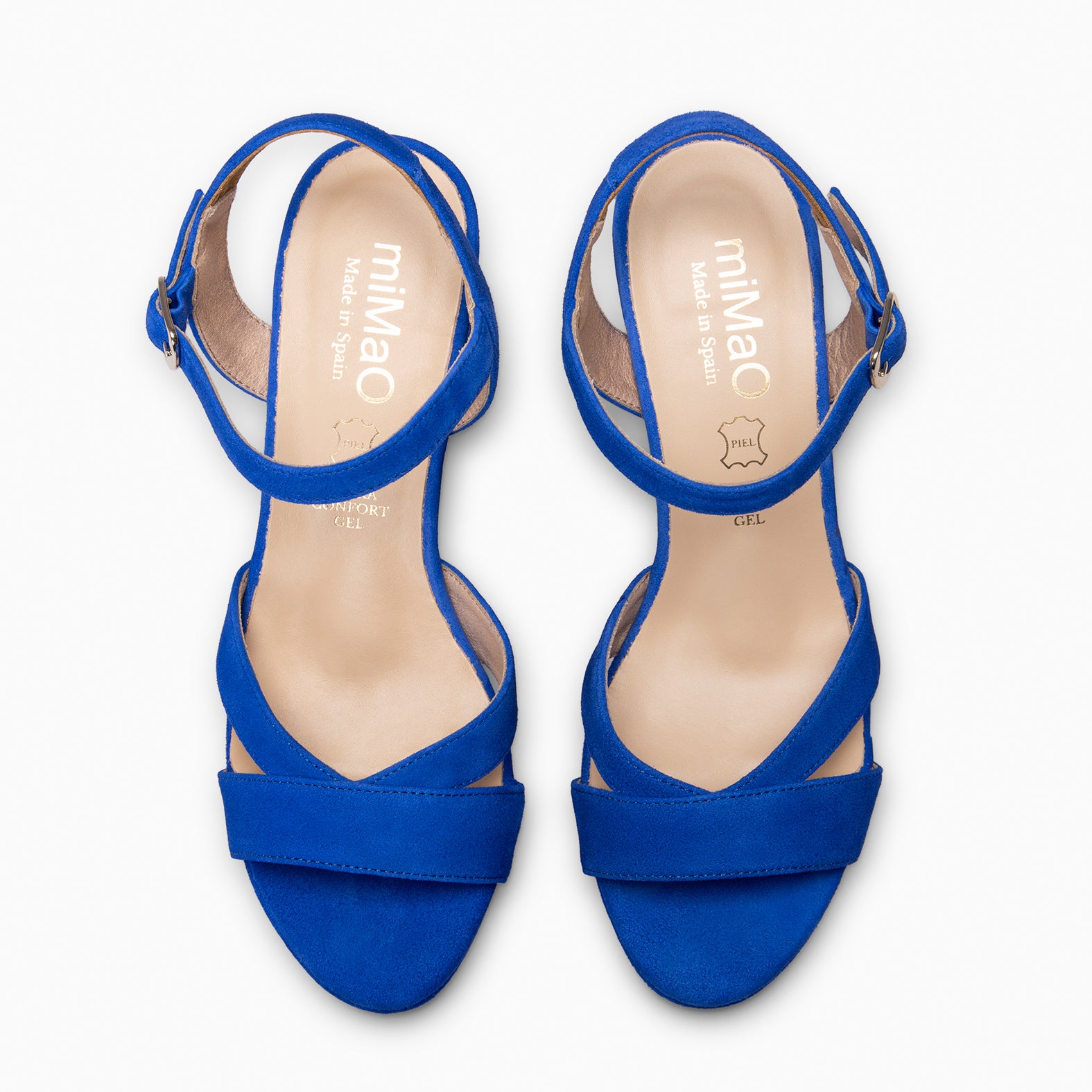 PARIS - ELECTRIC BLUE HIGH HEEL SANDAL WITH PLATFORM