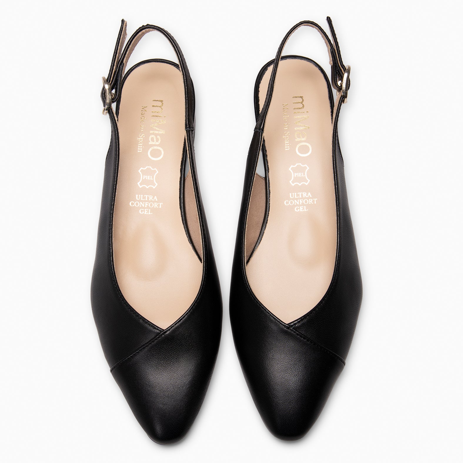 MARTINA - Zapatos Destalonados con puntera cruzada NEGRO