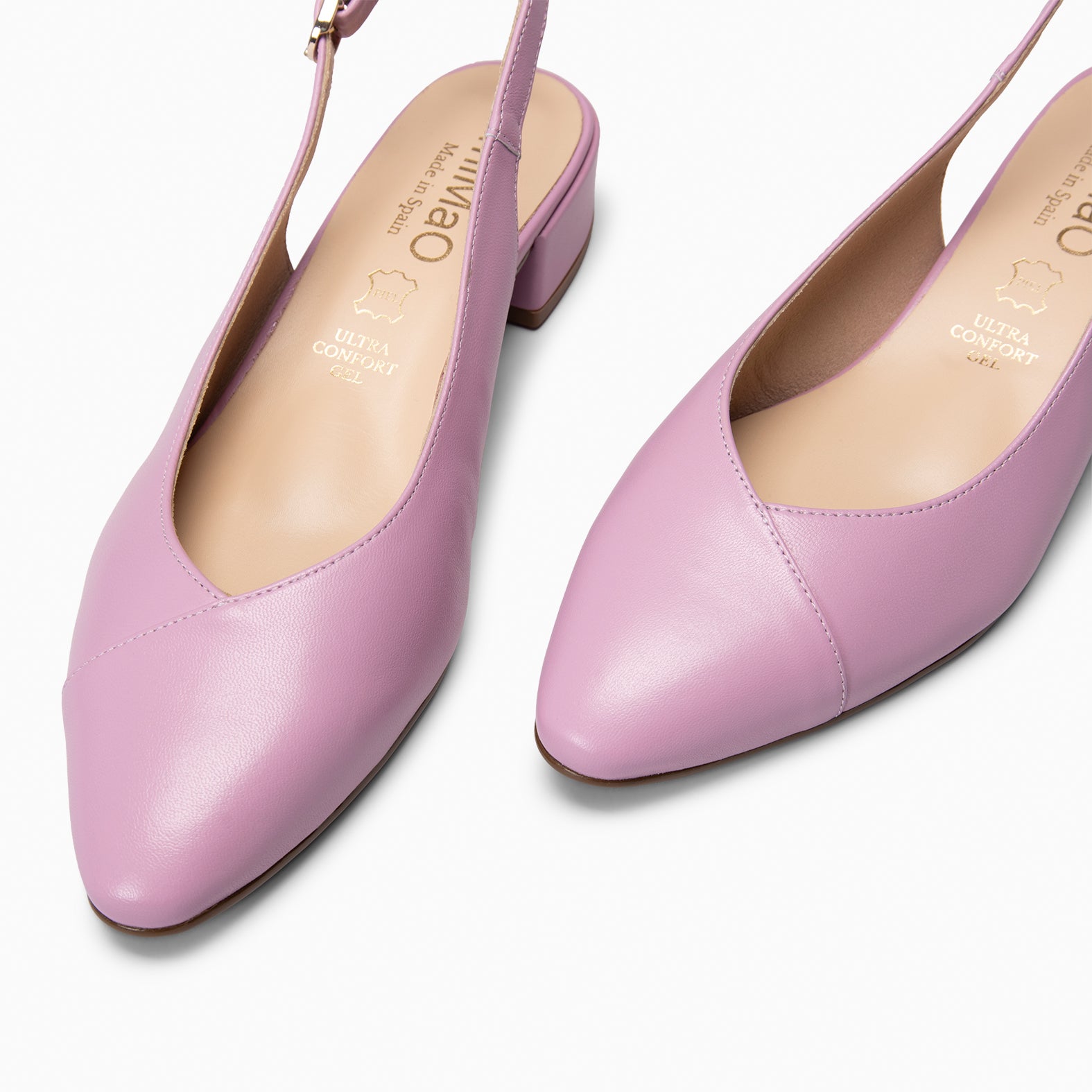 MARTINA - Zapatos Destalonados con puntera cruzada MALVA