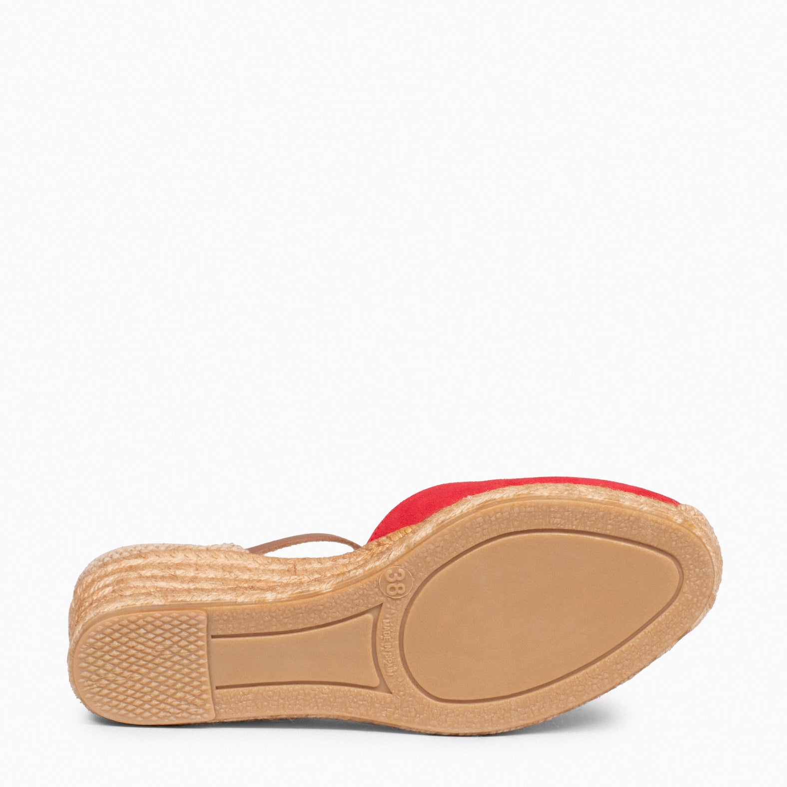 ALTEA – Espadrilles à talon compensé ROUGE