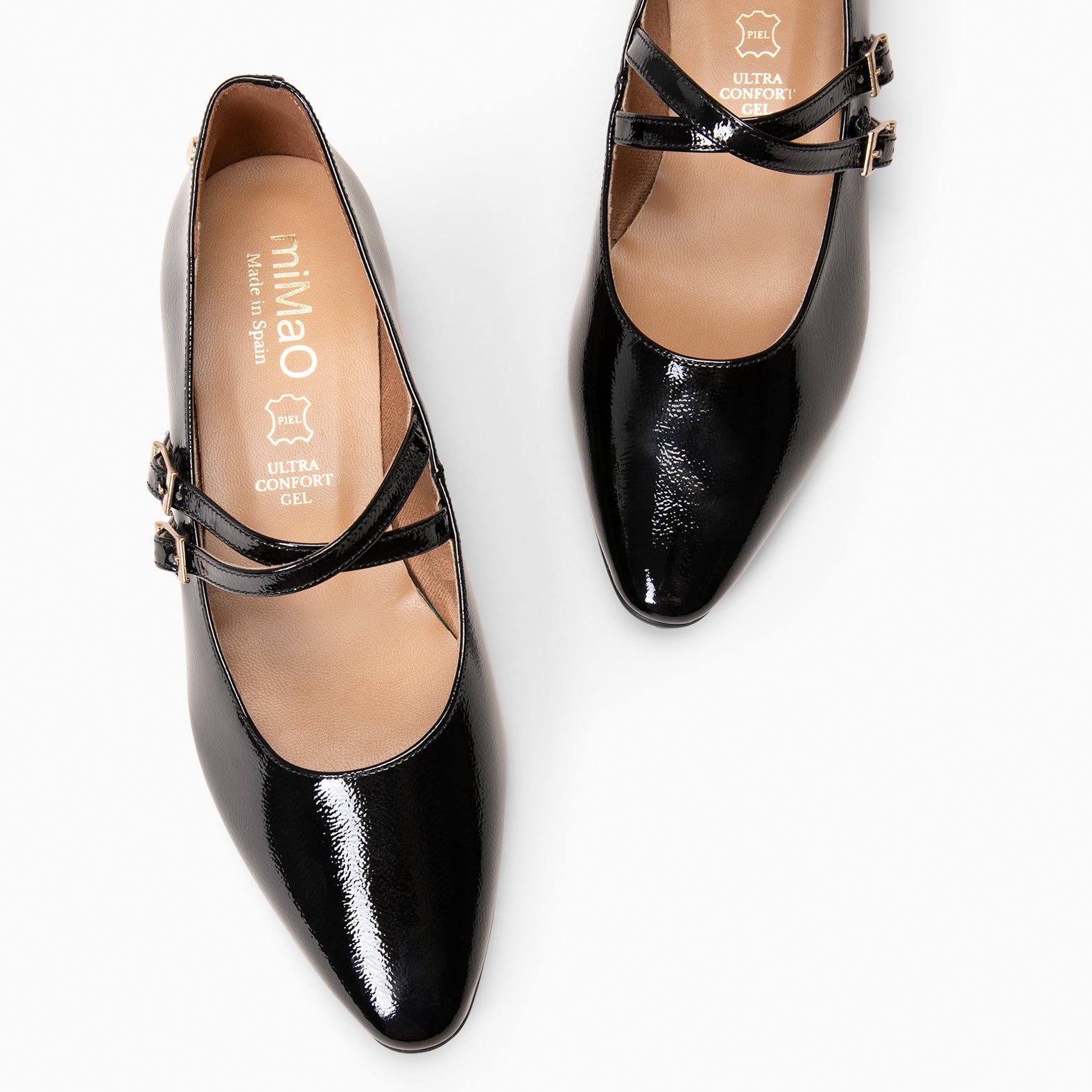 Alana - Merceditas con tacón bajo NEGRO