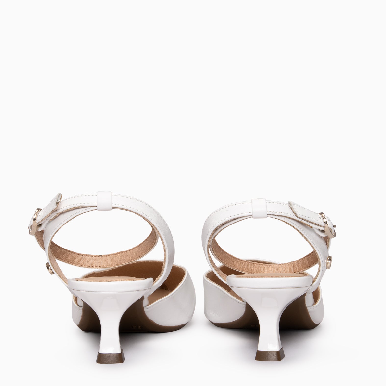 DANIELA - Sapatos slingback com tacão kitten BRANCO