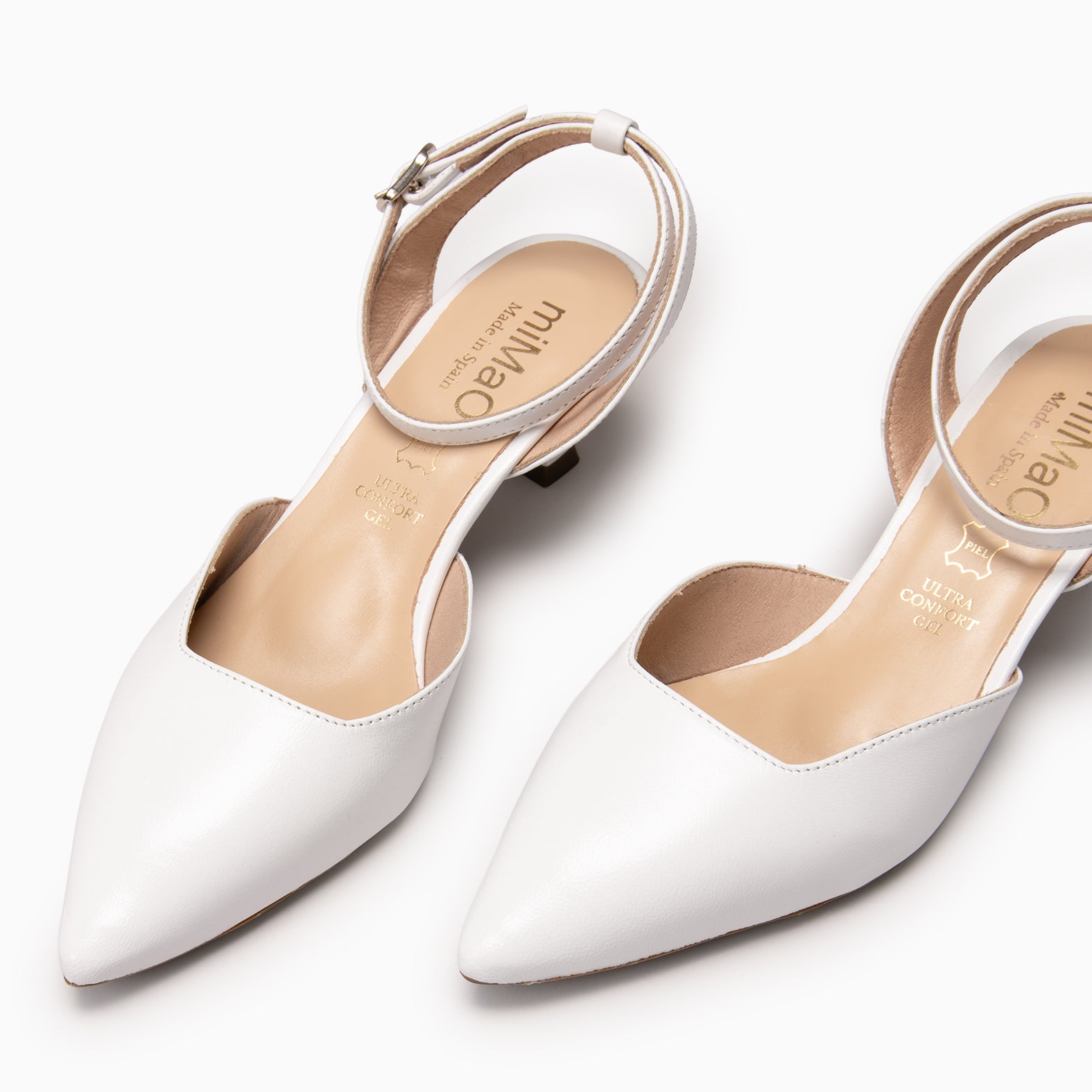 DANIELA - Sapatos slingback com tacão kitten BRANCO