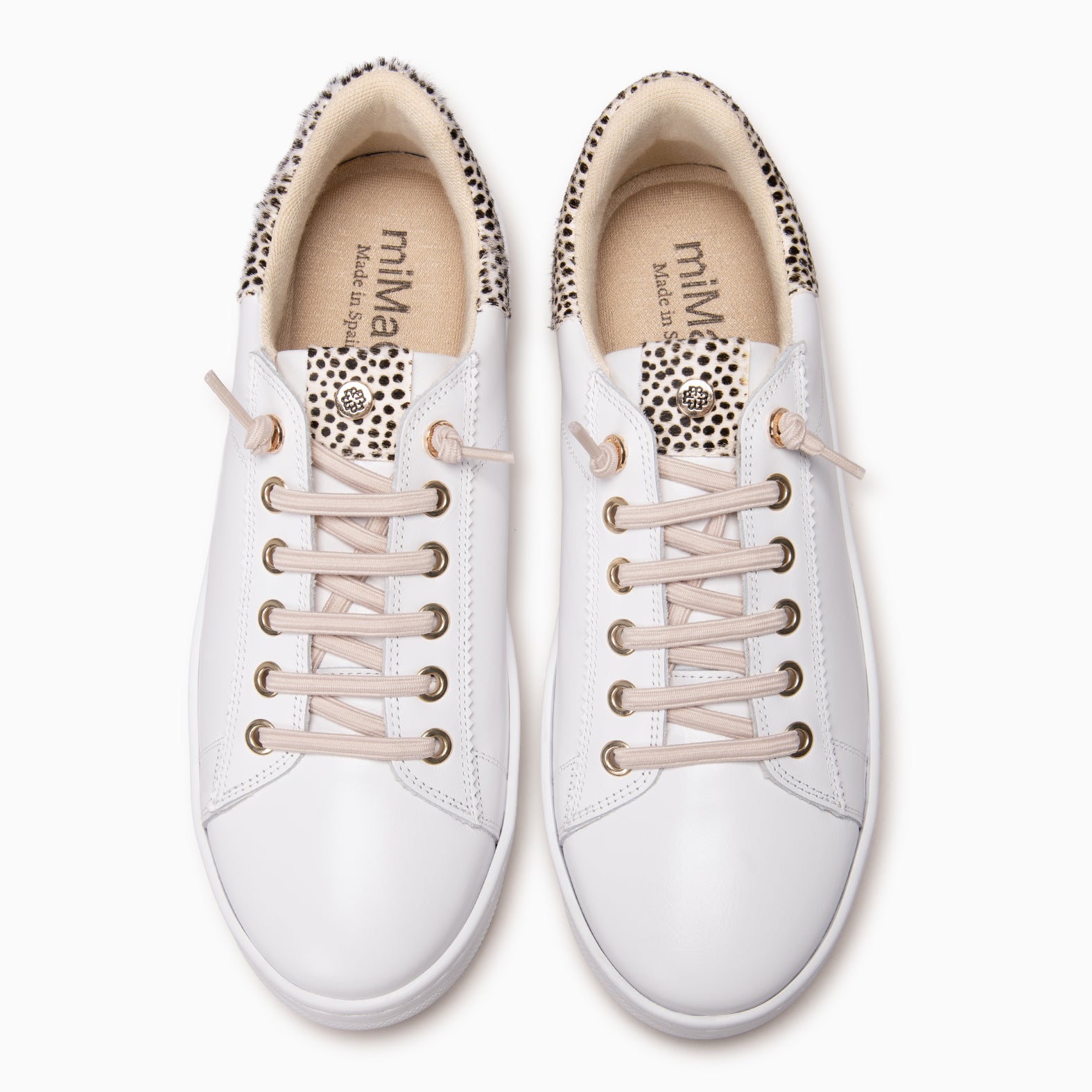 NANTES - WHITE WITH ANIMAL PRINT ELEGANT SNEAKERS