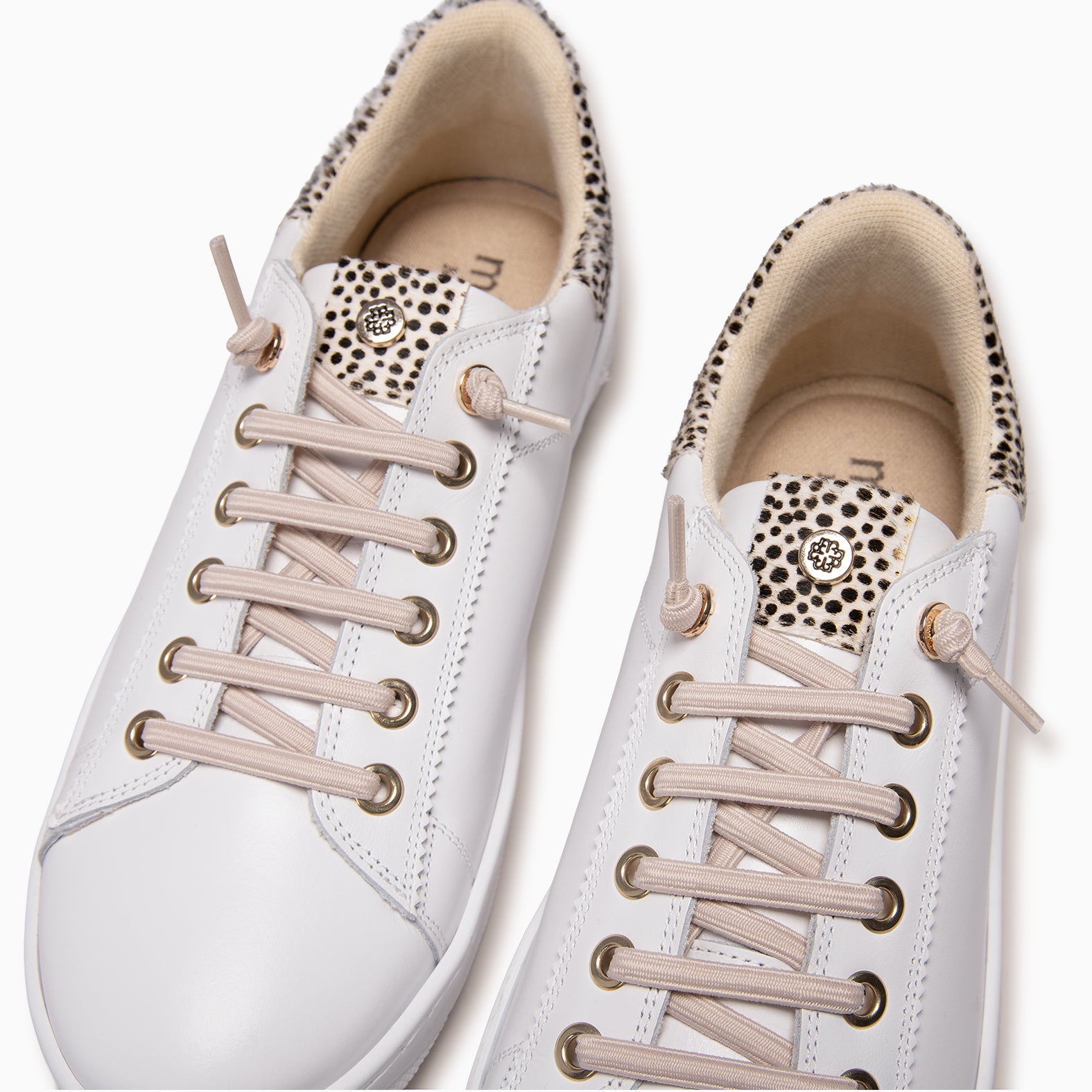 NANTES - WHITE WITH ANIMAL PRINT ELEGANT SNEAKERS
