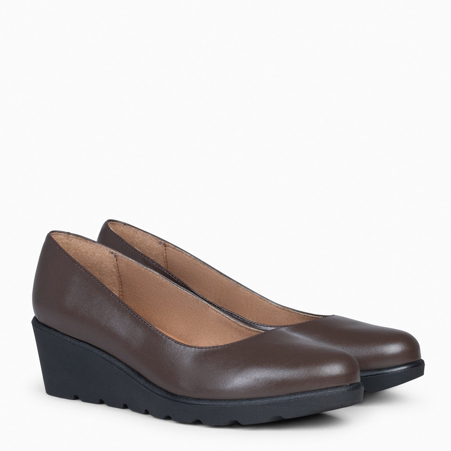 IRIS - BROWN women’s wedge shoes