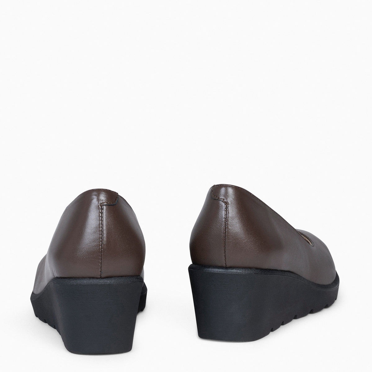 IRIS - BROWN women’s wedge shoes