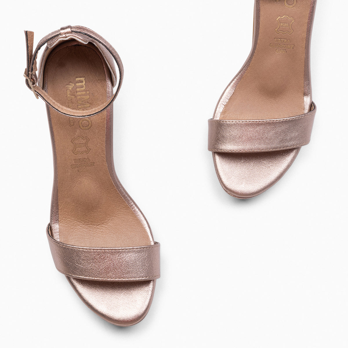 FIESTA – Sandalias de tacón alto y plataforma ORO ROSA