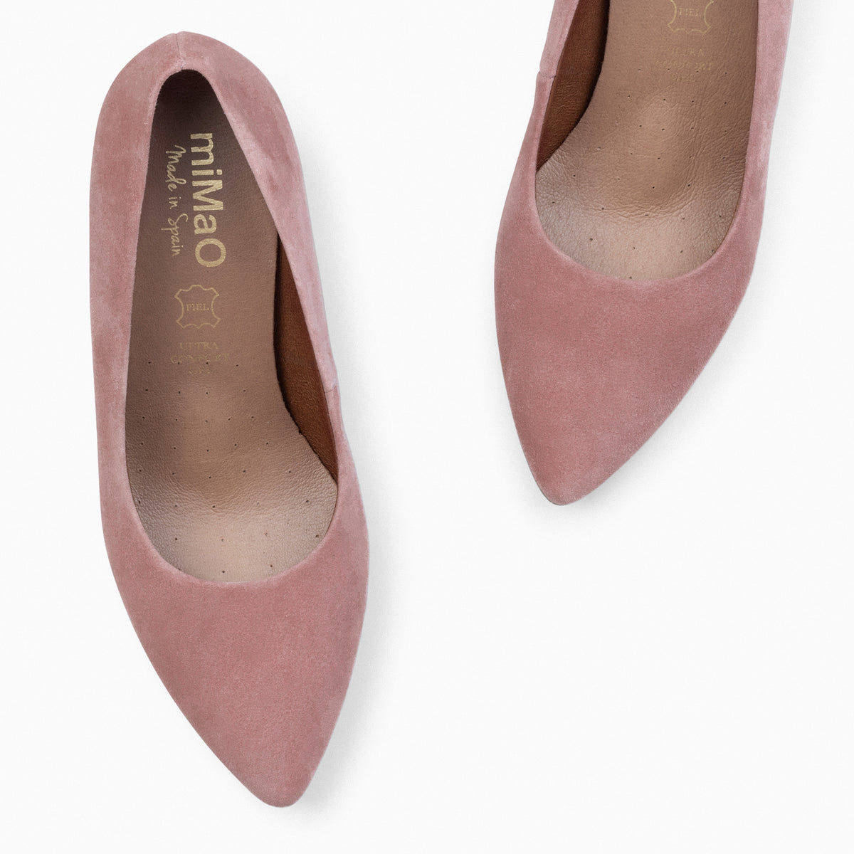 URBAN S - PINK mid-heeled suede shoes