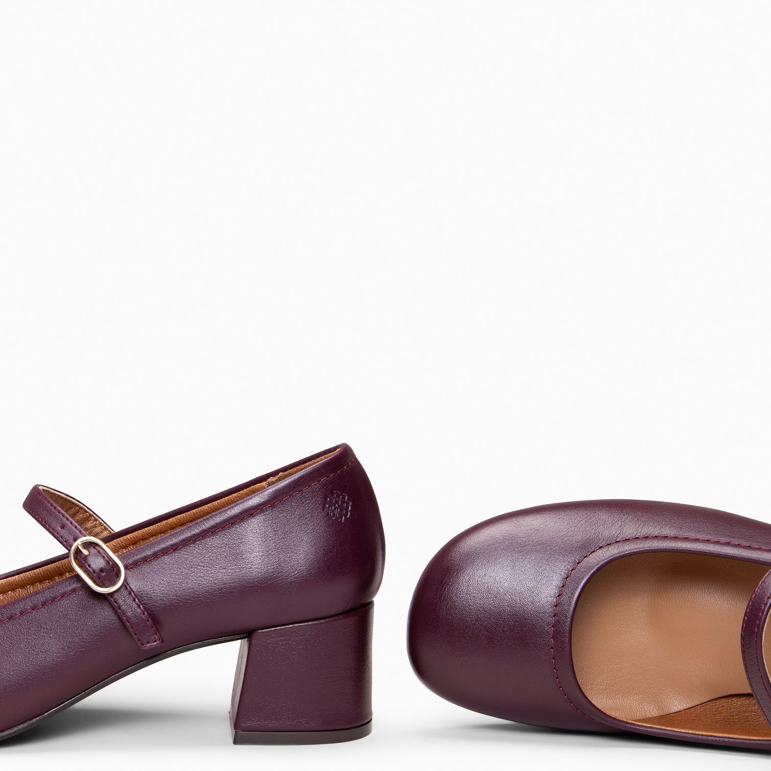 ROSALIA - Mercedita de tacón ancho BURDEOS