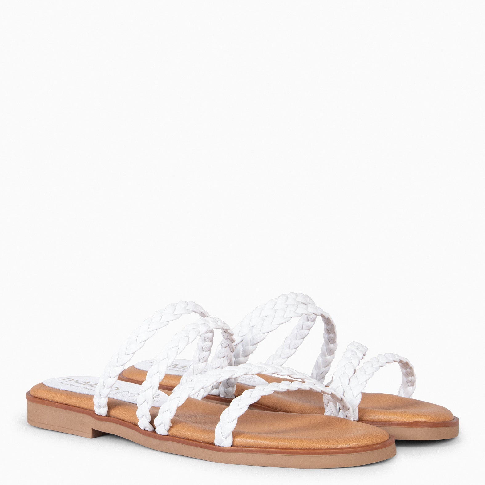 HIDRA - WHITE BRAIDED SANDALS