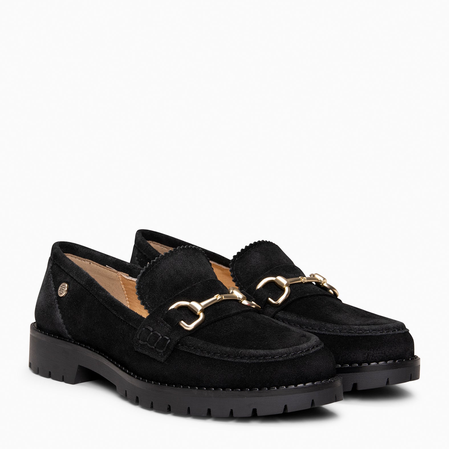 TREVILLA - BLACK moccasin with track sole