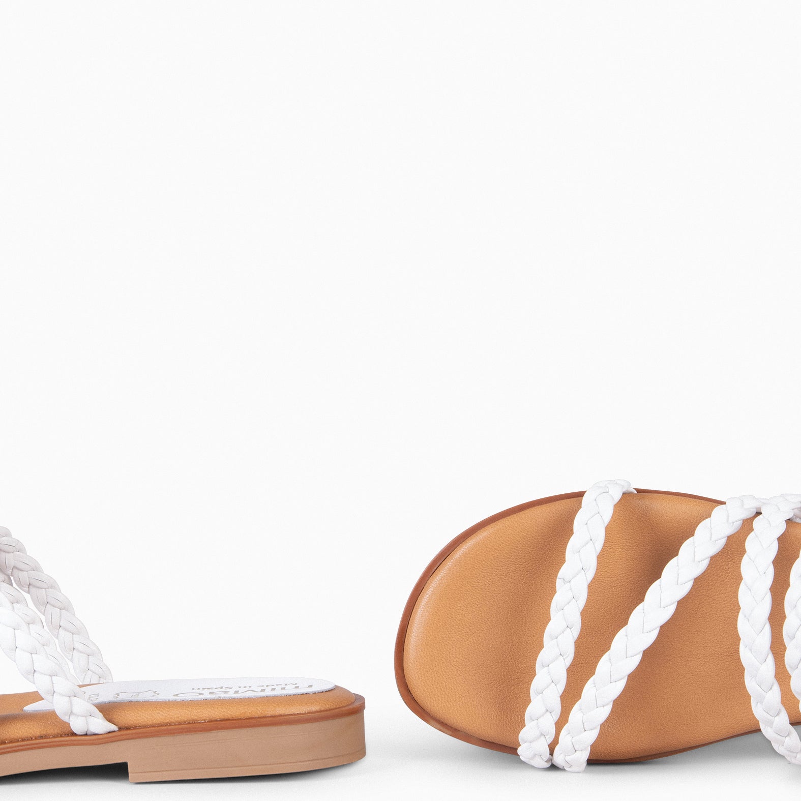HIDRA - WHITE braided sandals