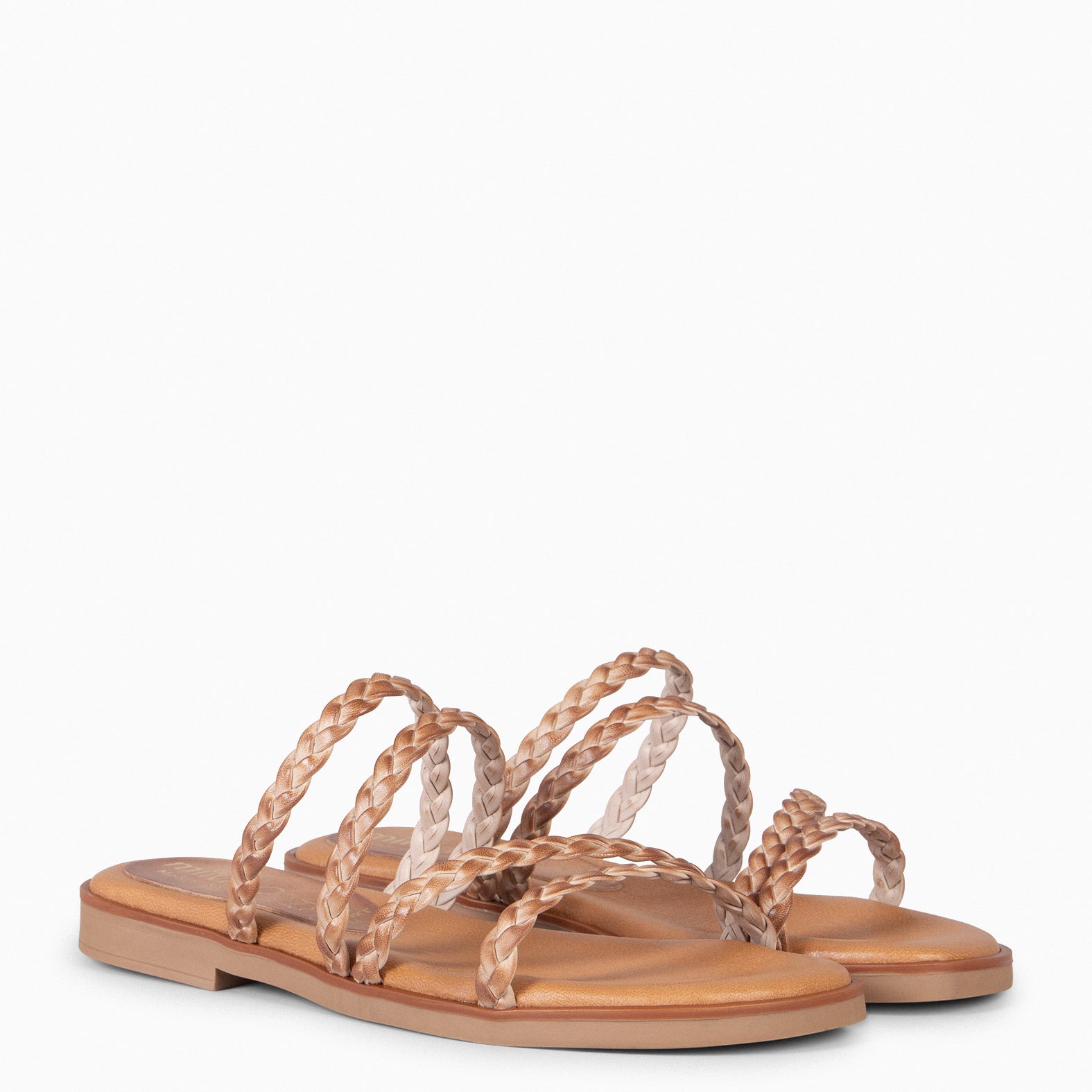 HIDRA - TAUPE BRAIDED SANDALS