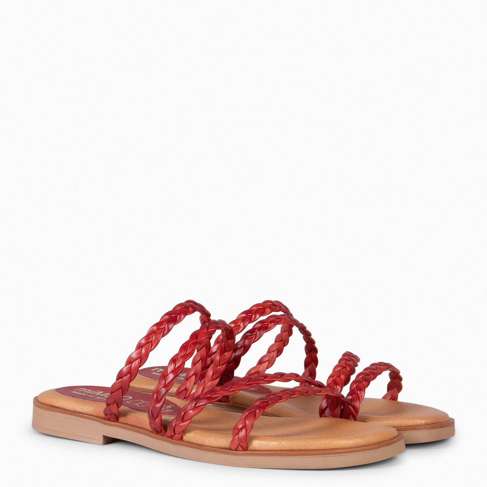 HIDRA - RED BRAIDED SANDALS