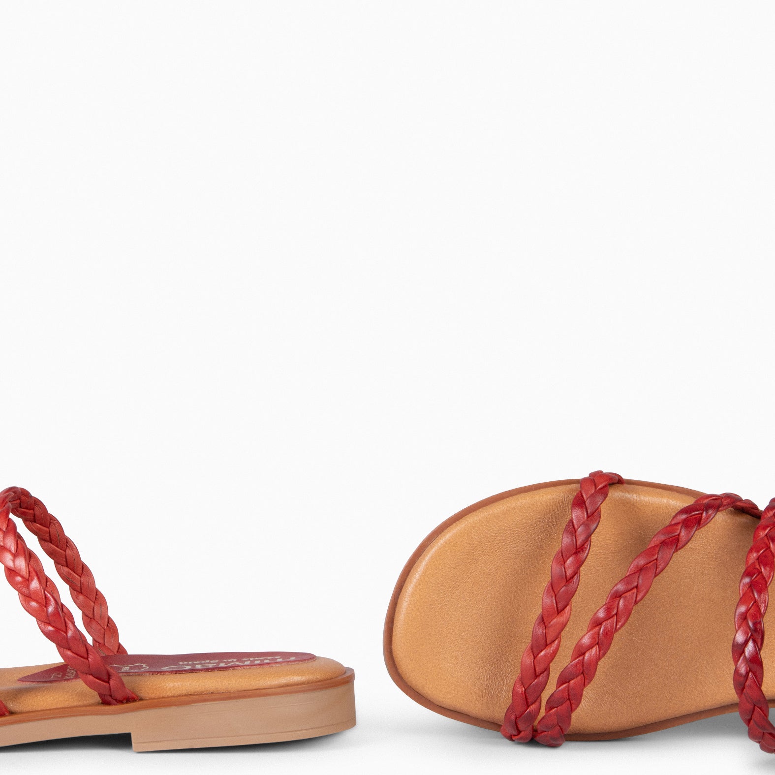 HIDRA - RED BRAIDED SANDALS