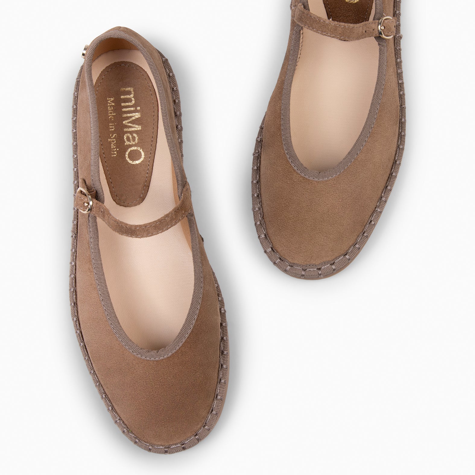 MARGARET - MERCEDITA PLANA CON TIRA TAUPE