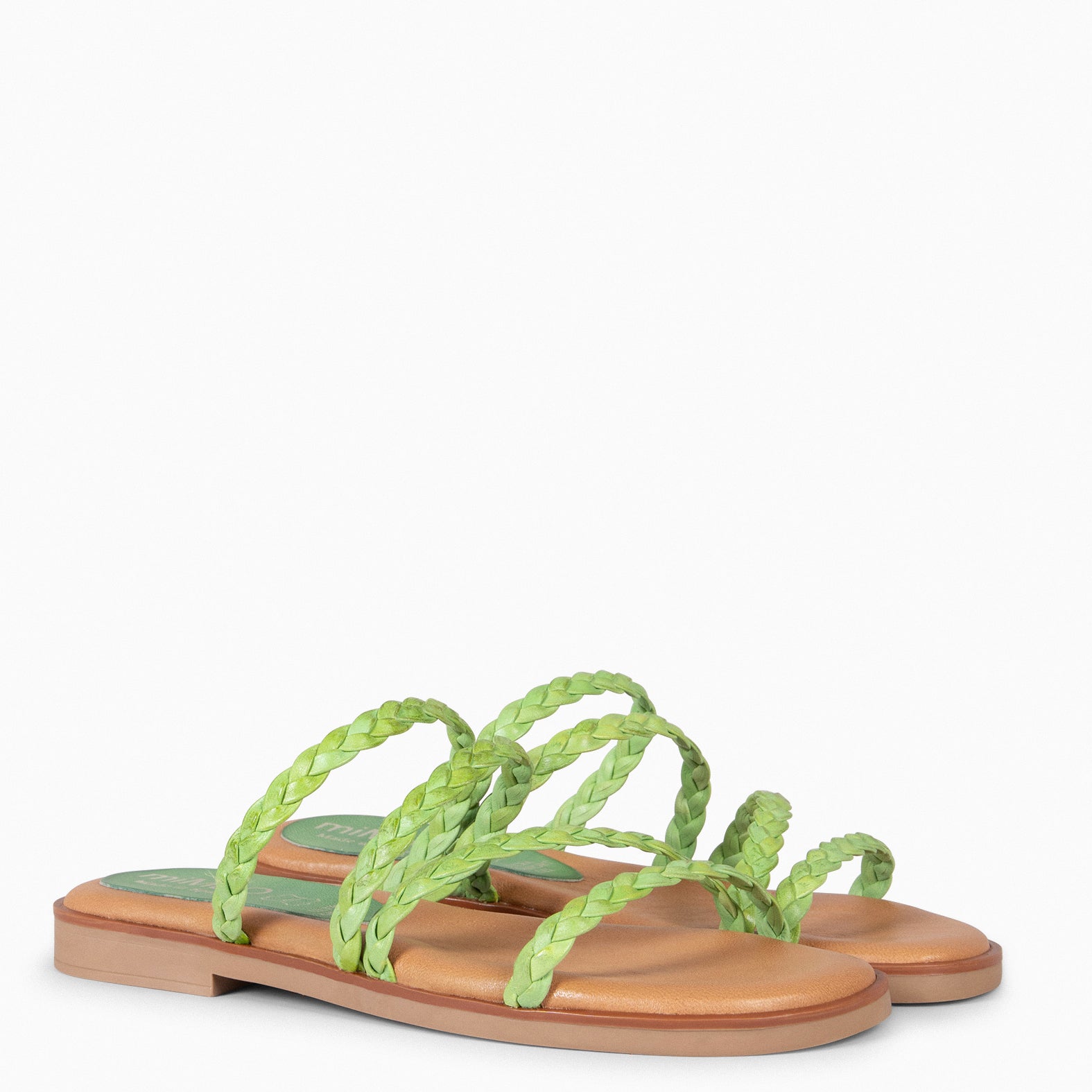 HIDRA - GREEN BRAIDED SANDALS