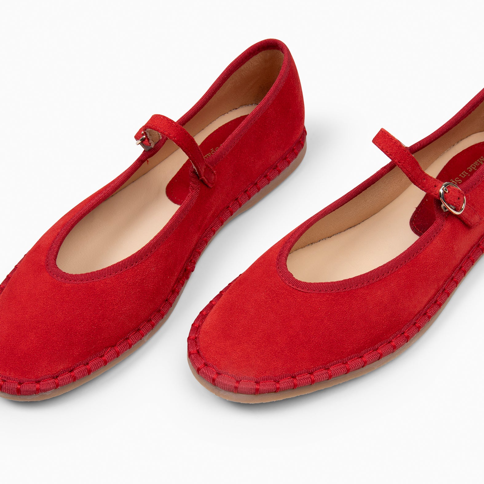 MARGARET - MERCEDITA PLANA CON TIRA ROJO