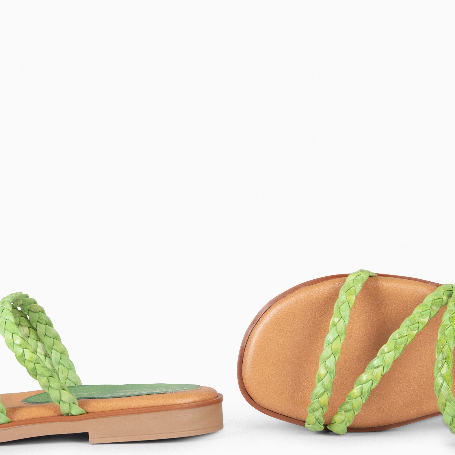 HIDRA - GREEN BRAIDED SANDALS