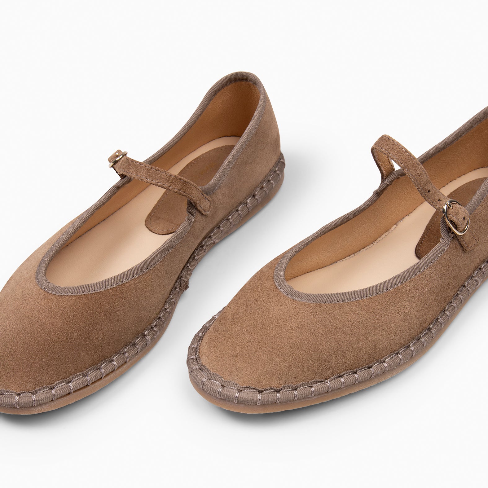 MARGARET - MERCEDITA PLANA CON TIRA TAUPE