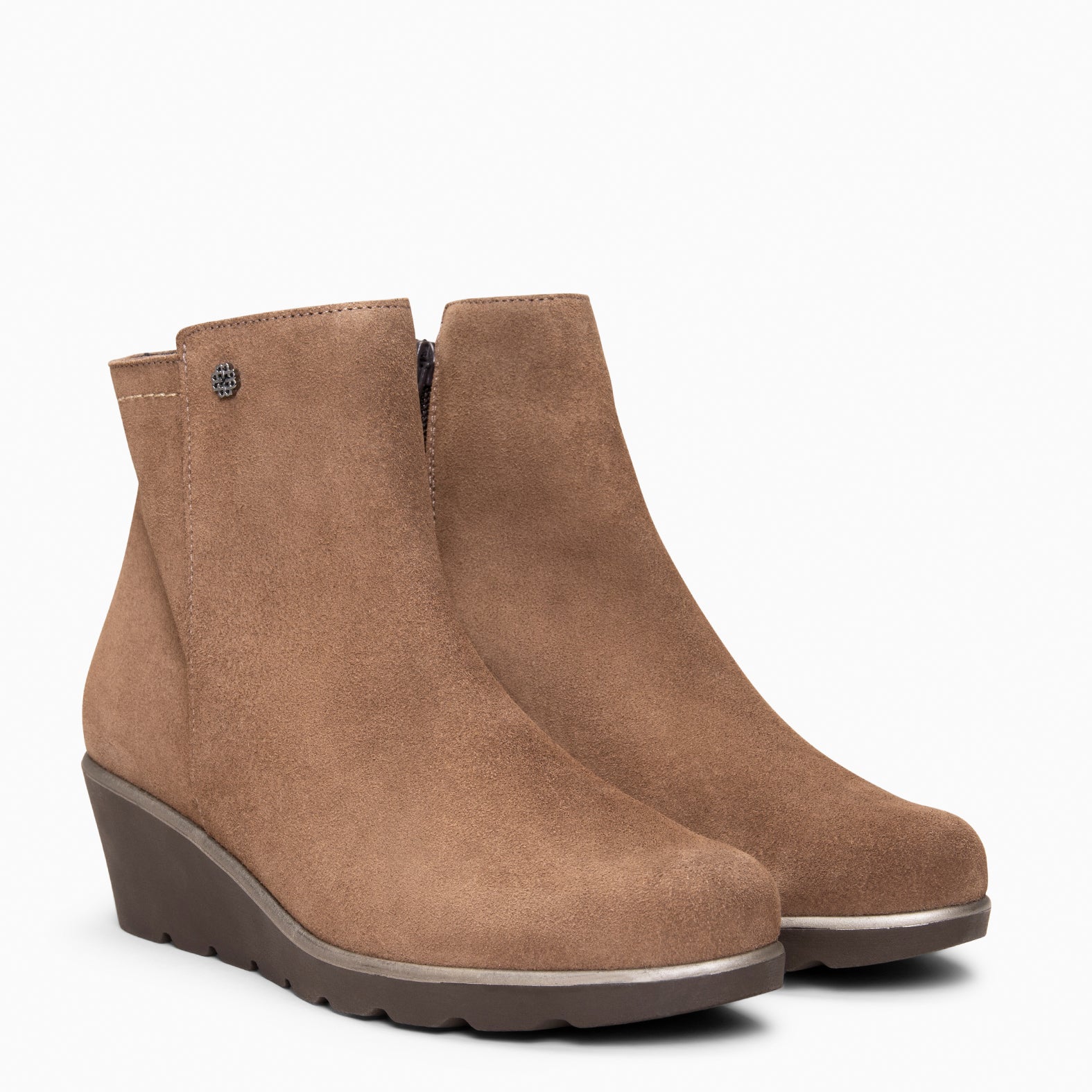 LULEA - Botín de serraje hidrófugo TAUPE