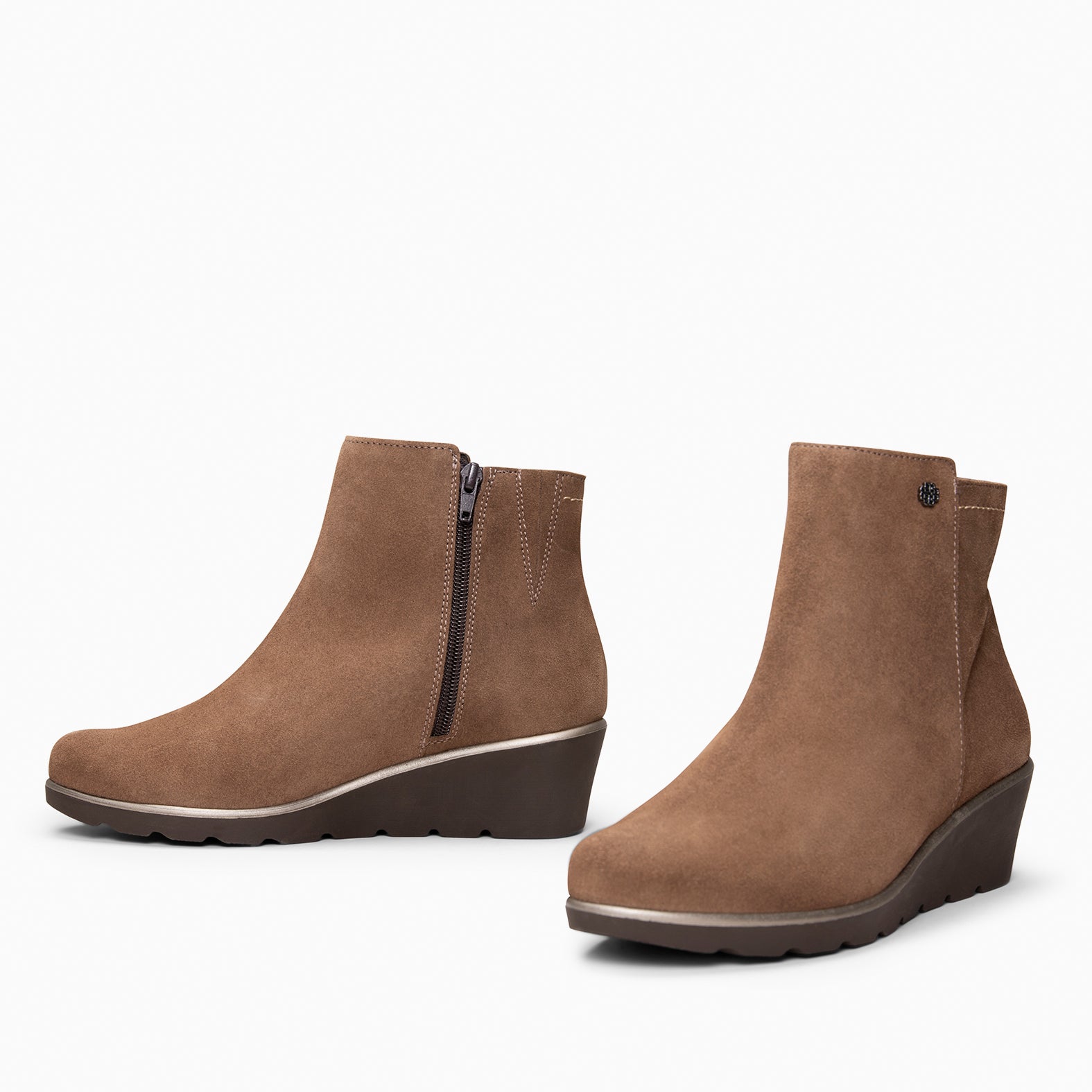 LULEA - Botín de serraje hidrófugo TAUPE