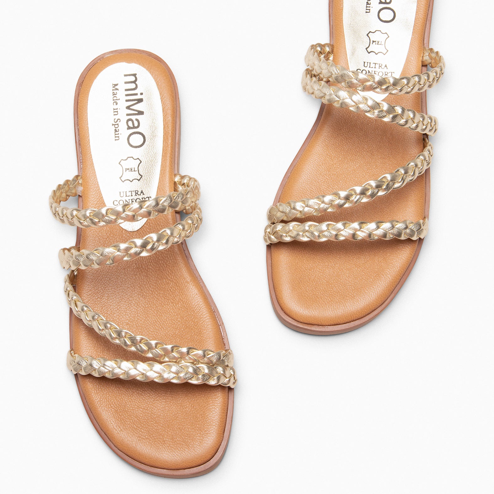 HIDRA - SANDÁLIAS RASAS ENTRANÇADAS PLATINO