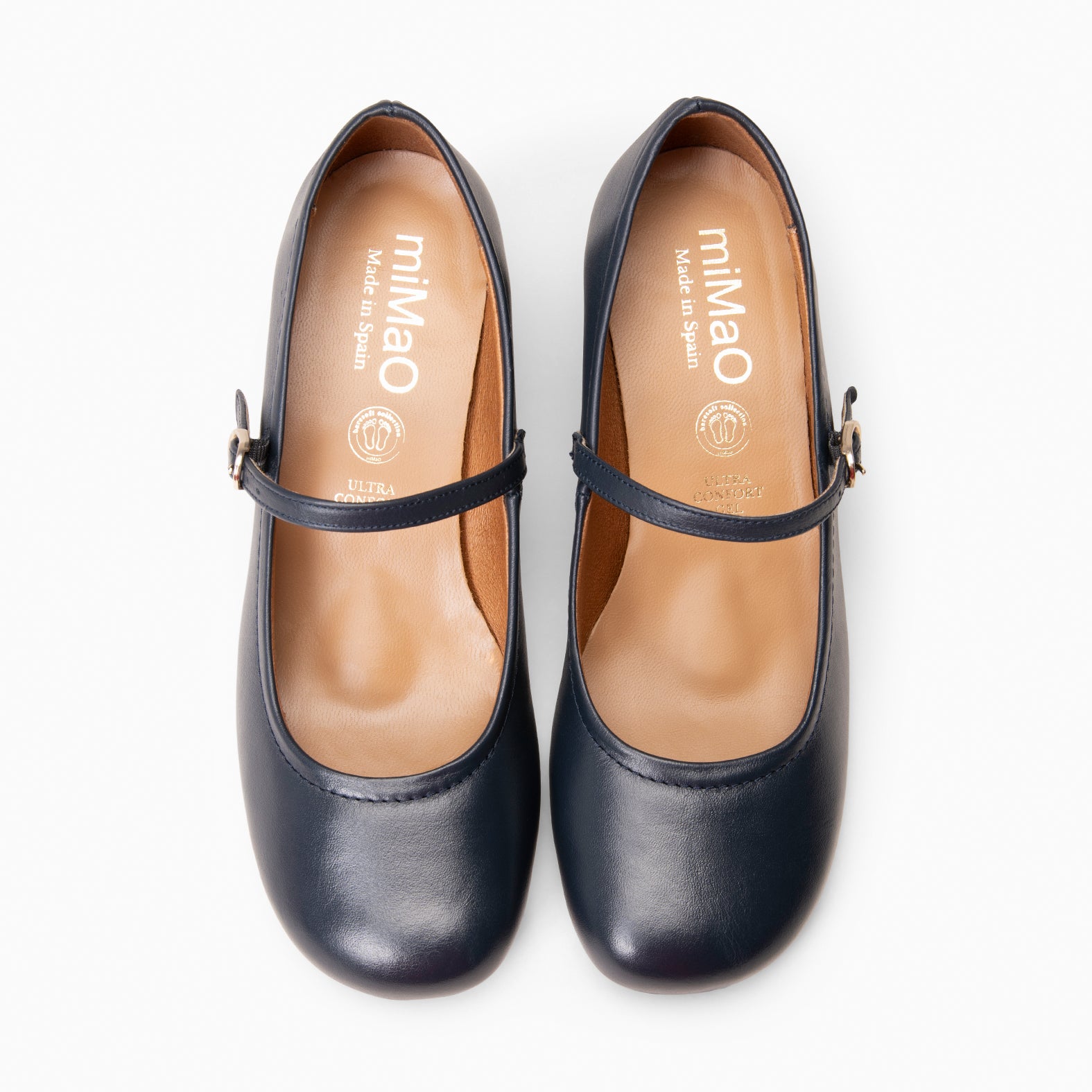 ROSALIA - Mary Jane à talon en cuir BLEU MARINE