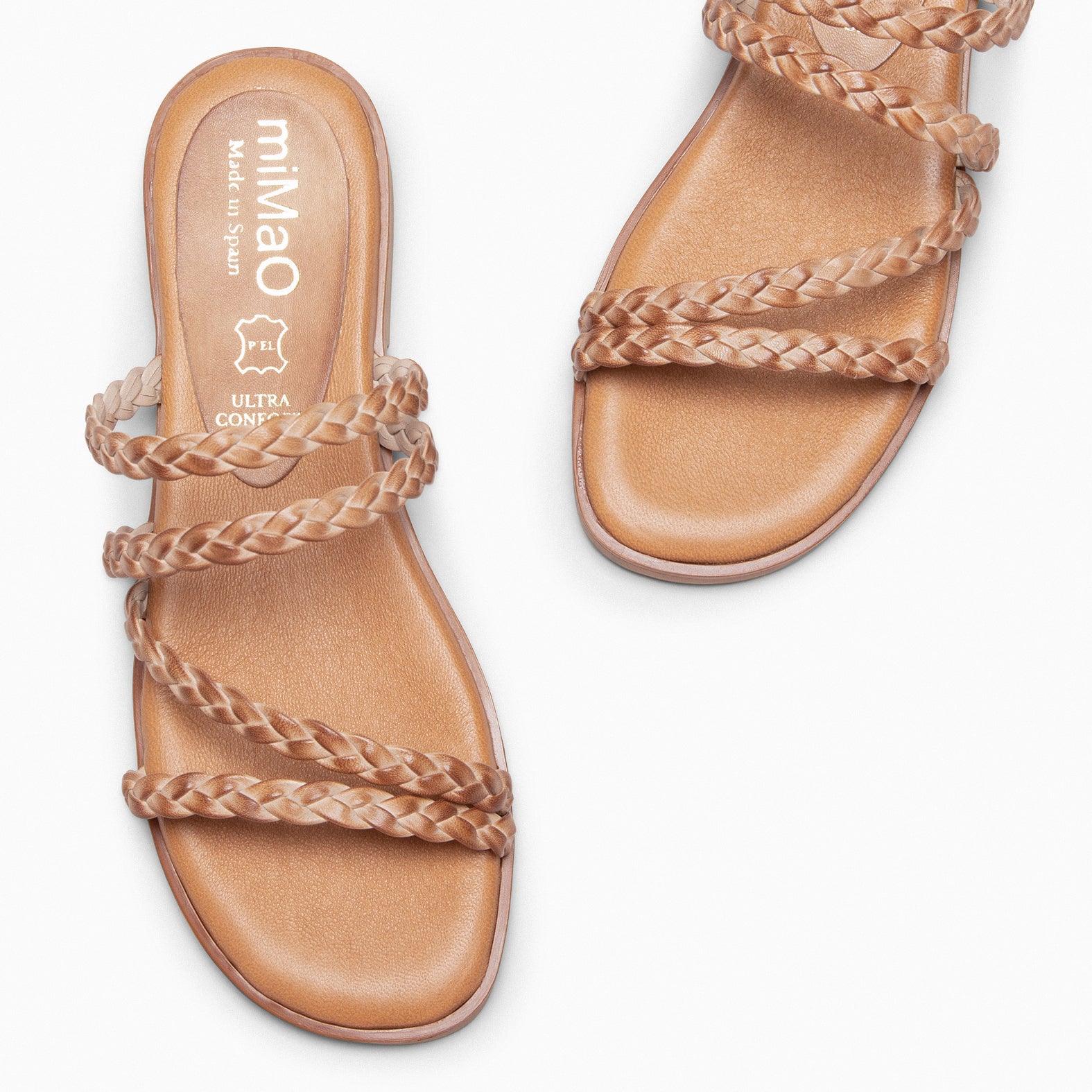 HIDRA - SANDÁLIAS RASAS ENTRANÇADAS TAUPE