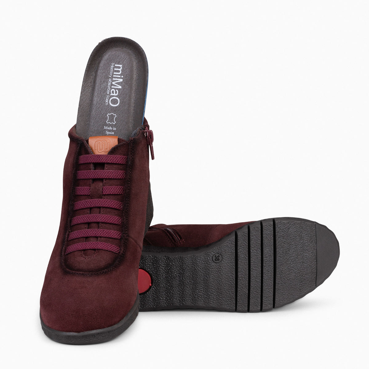 FLEXY - Zapatillas abotinadas BURDEOS