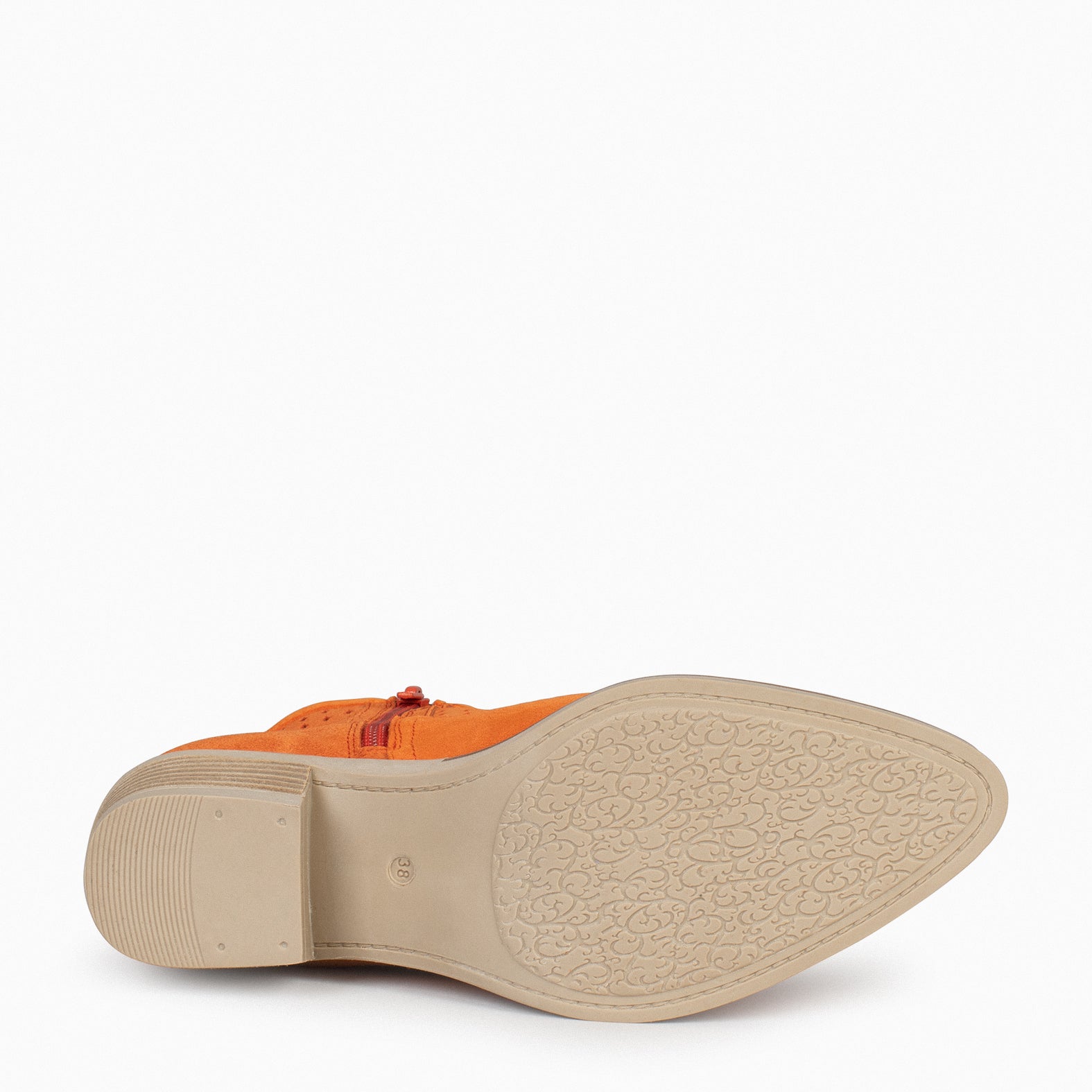 HOUSTON – ORANGE cowboy booties with heel