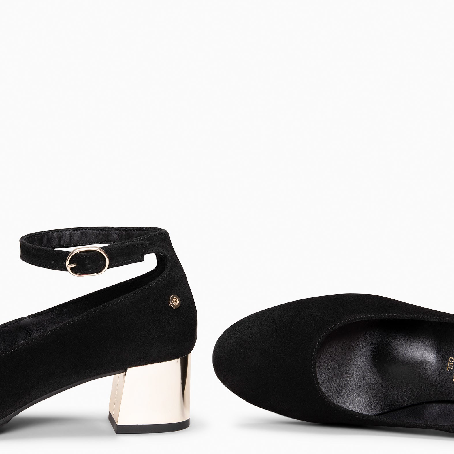 URBAN STAR - BLACK mid heel shoe