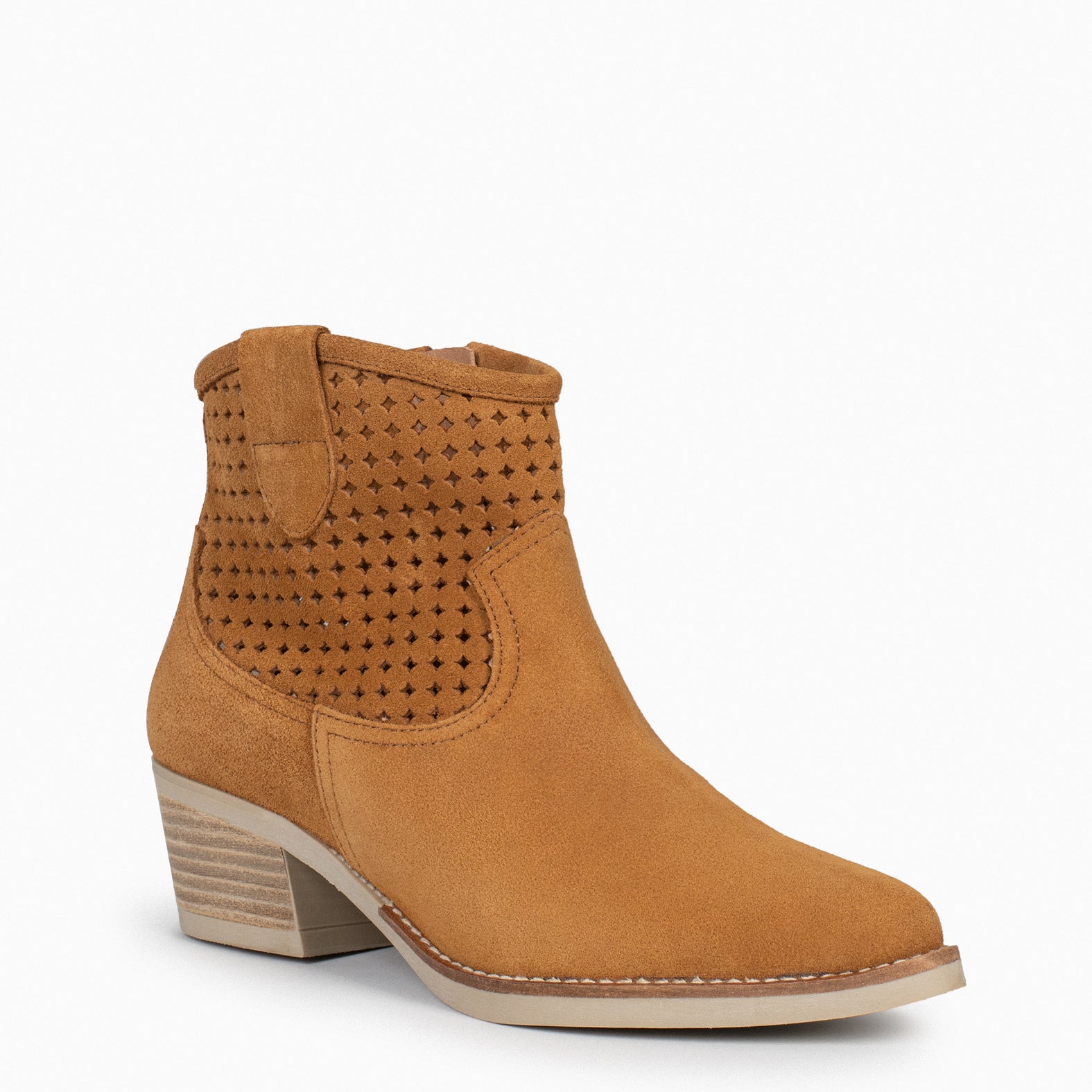 HOUSTON – Bottines cowboy à talon CAMEL