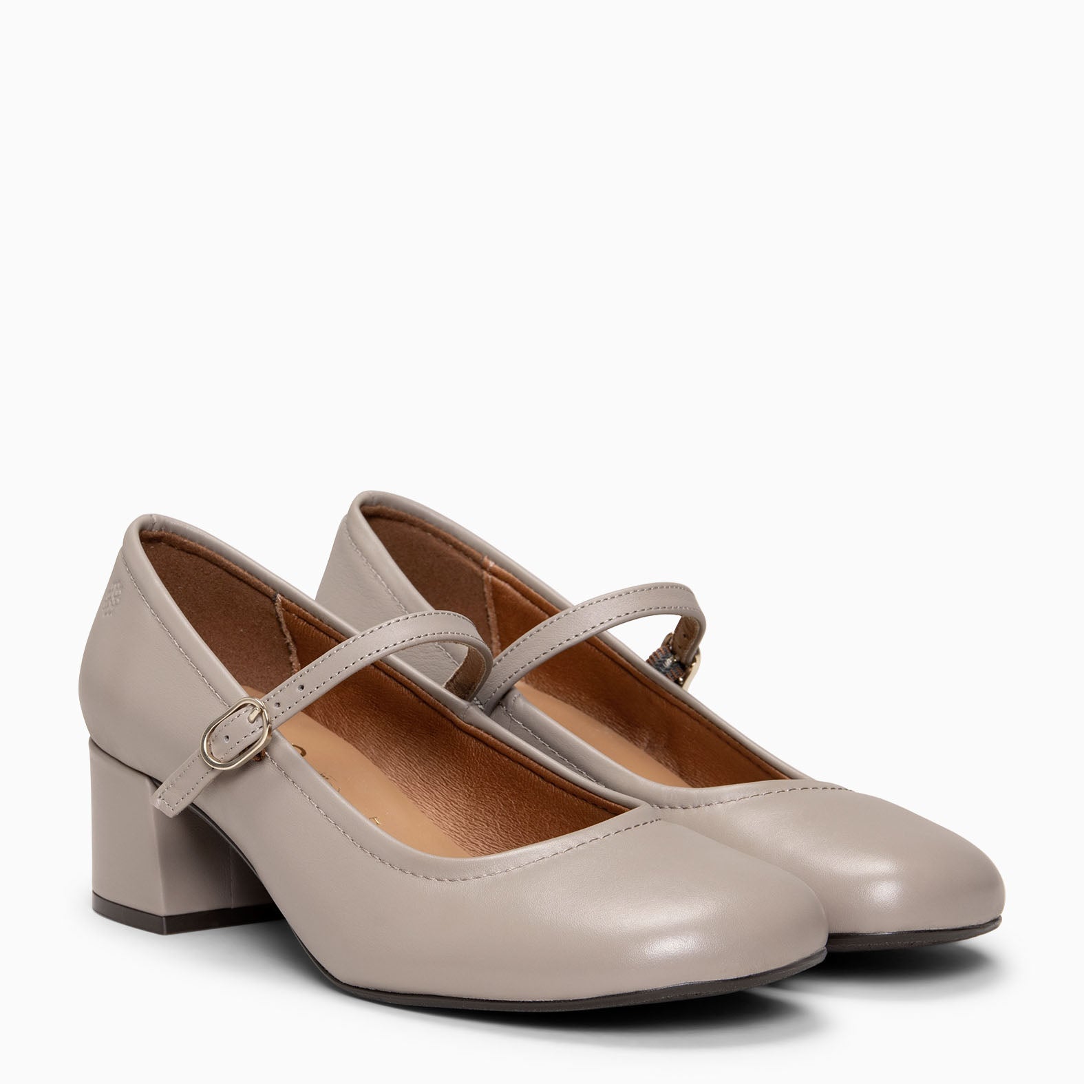 ROSALIA - Mercedita de tacón ancho TAUPE