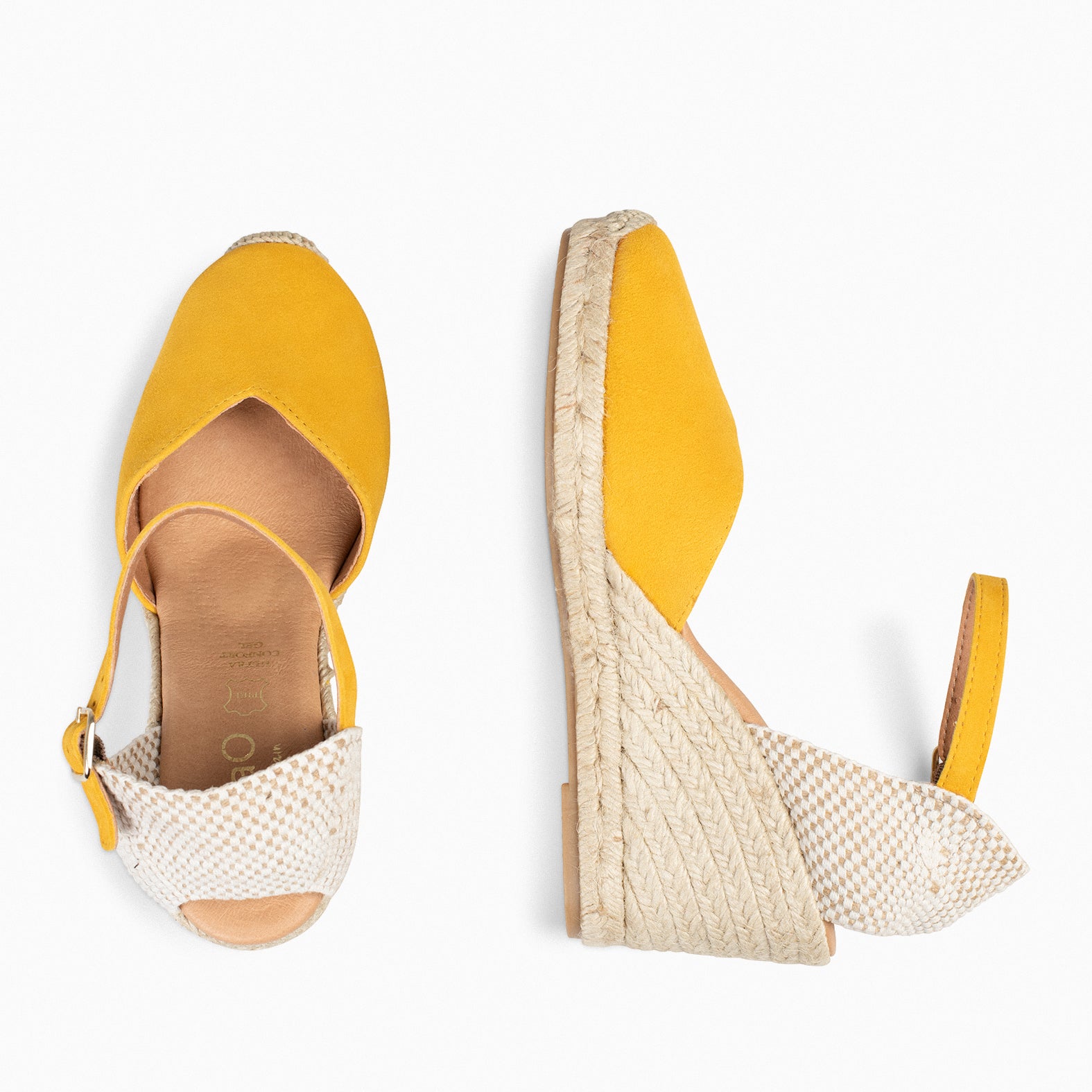 NERJA – Cuñas altas de esparto MOSTAZA