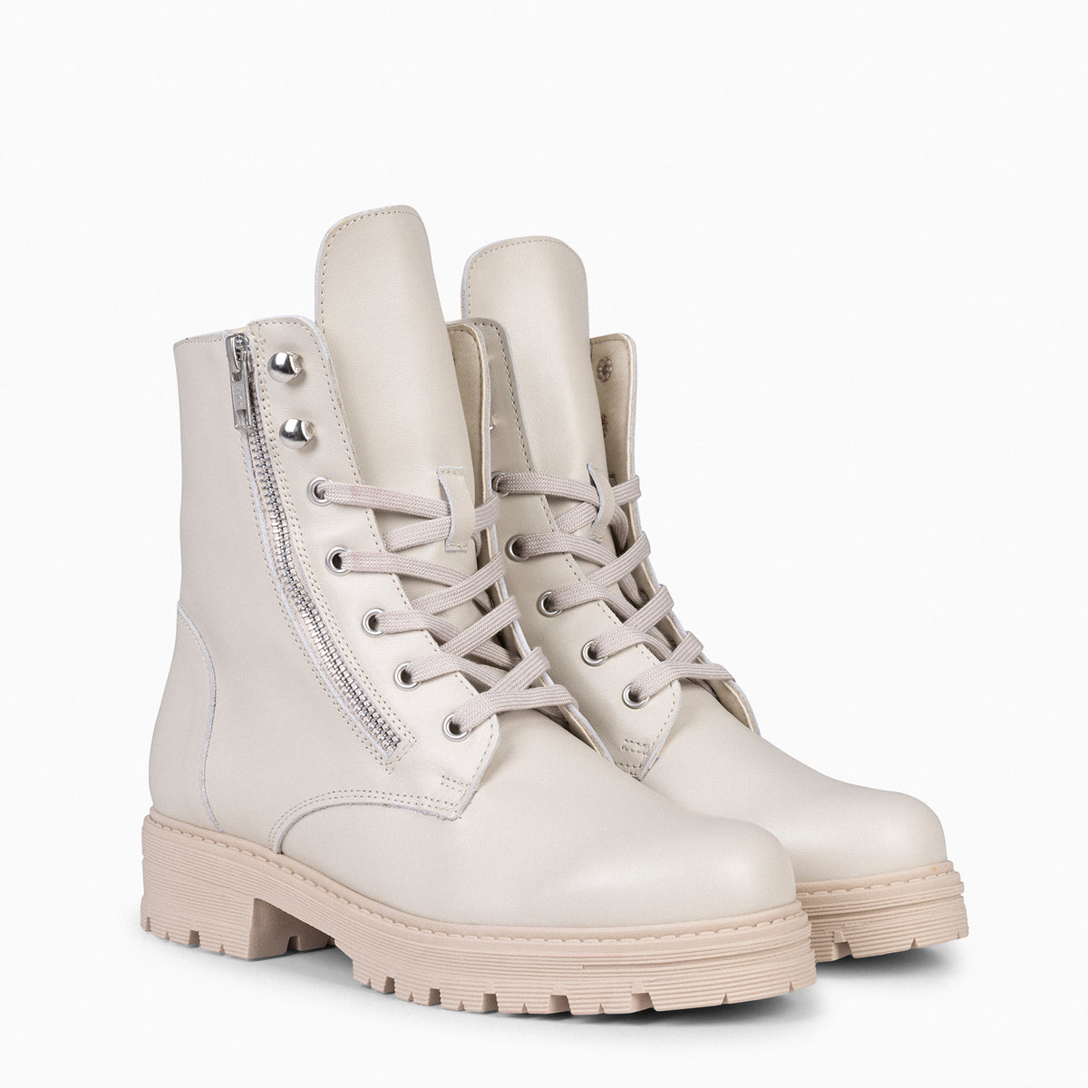 MILITARY – BEIGE Women Combat boots