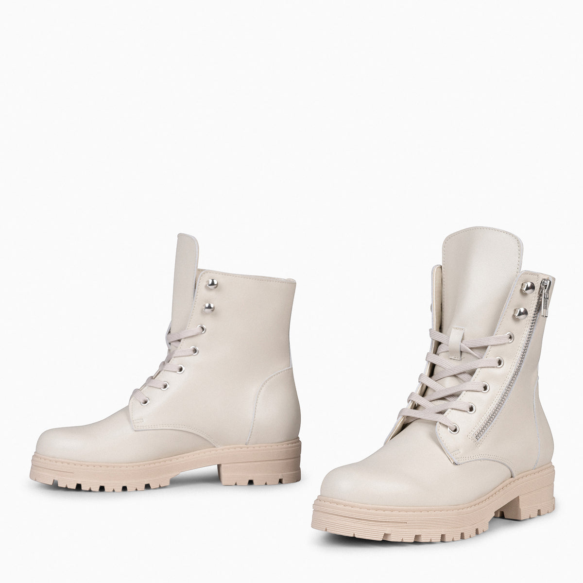 MILITARY – BEIGE Women Combat boots