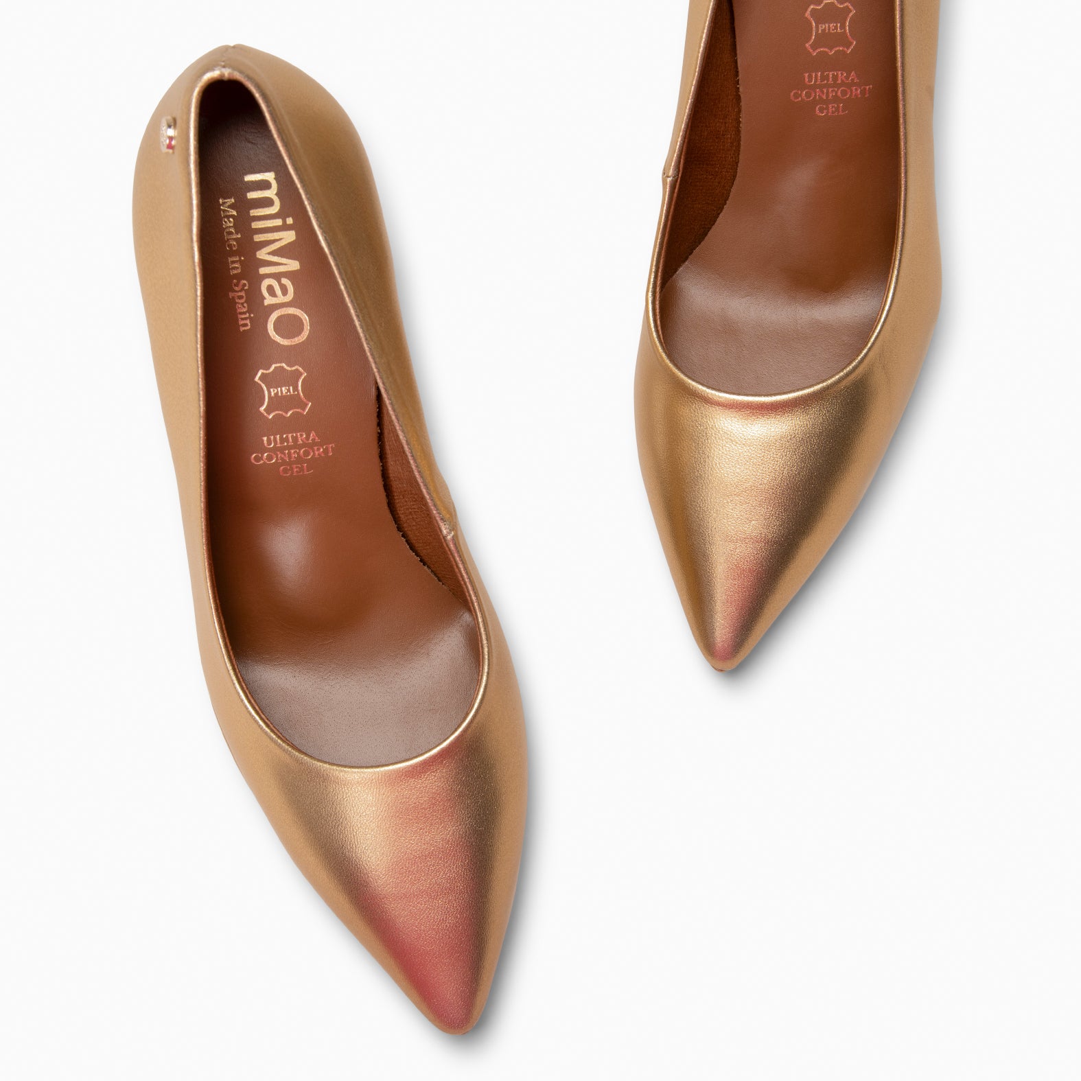 LAUREN - Escarpins à haut talon aiguille DORÉ