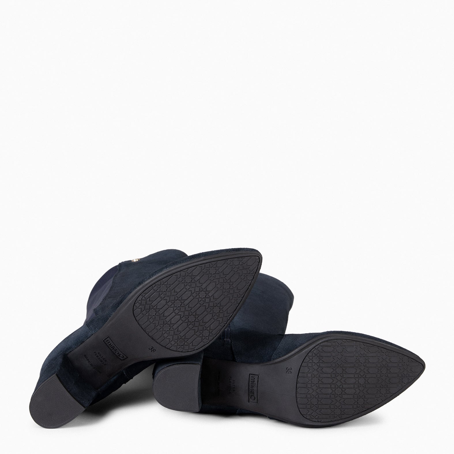 SUNSET - Botas con Tacón con elástico MARINO