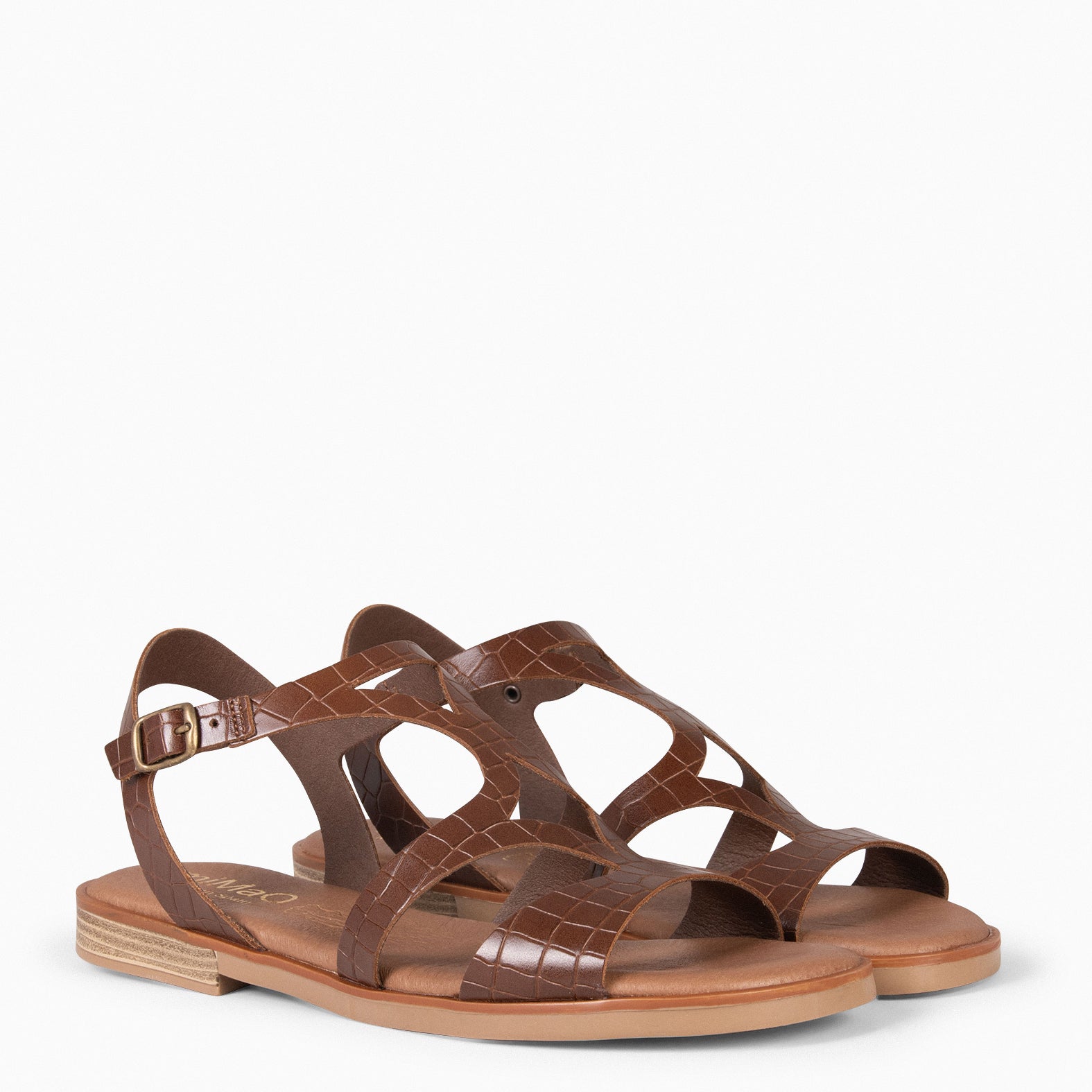 BAMBÚ - Sandalias Planas coco MARRÓN