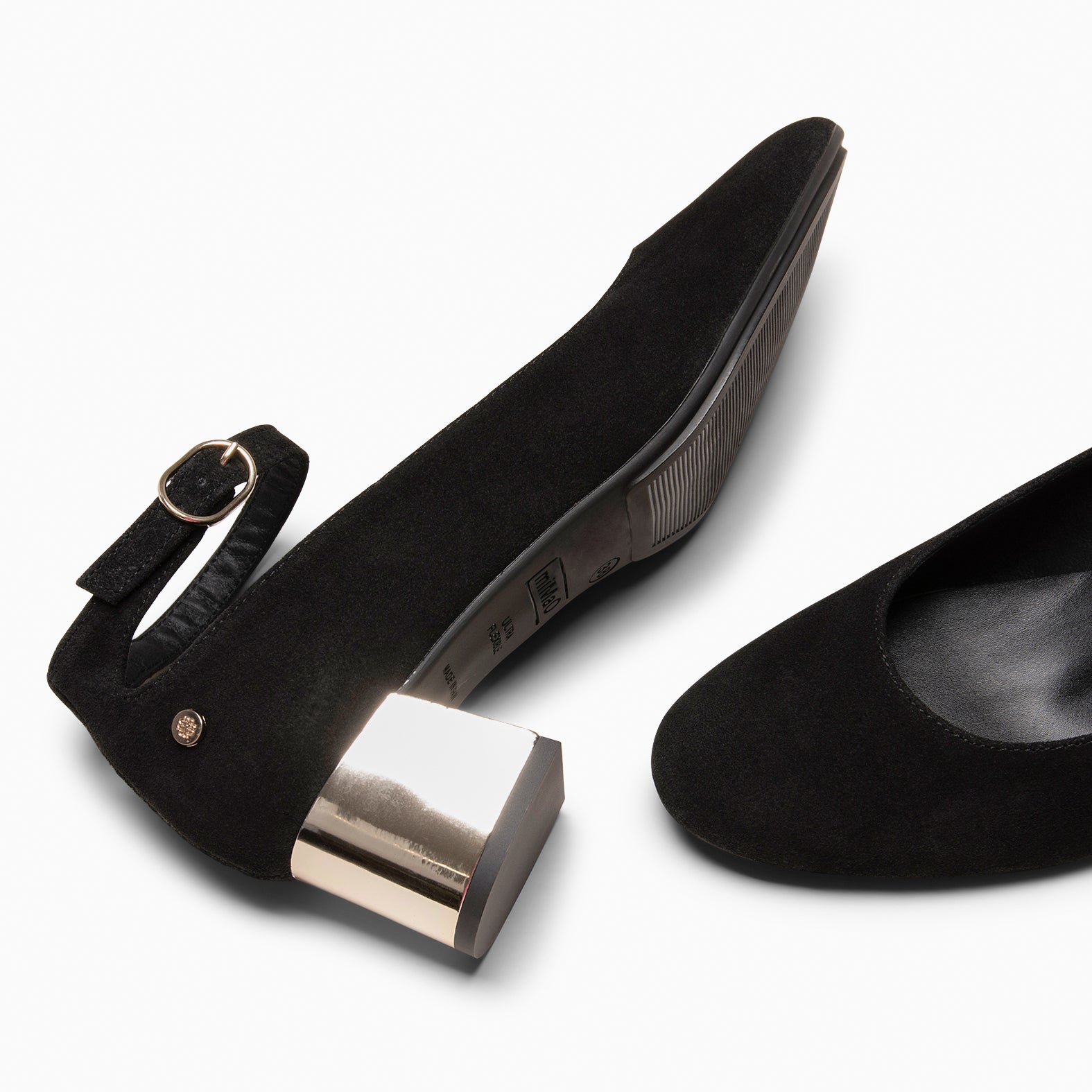 URBAN STAR - BLACK mid heel shoe