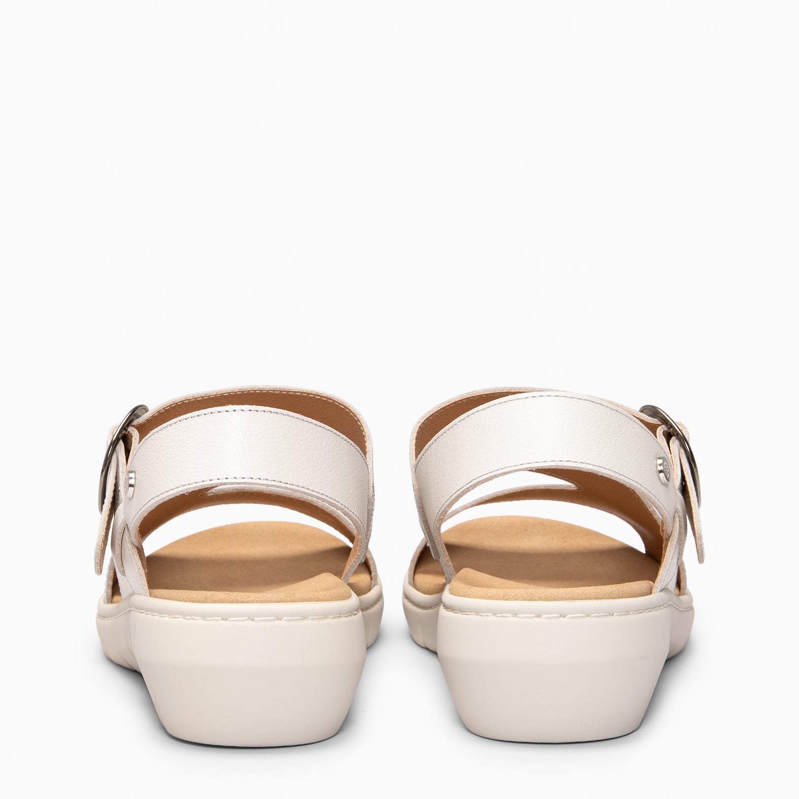 NATURA - Sandales à semelle amovible BLANC