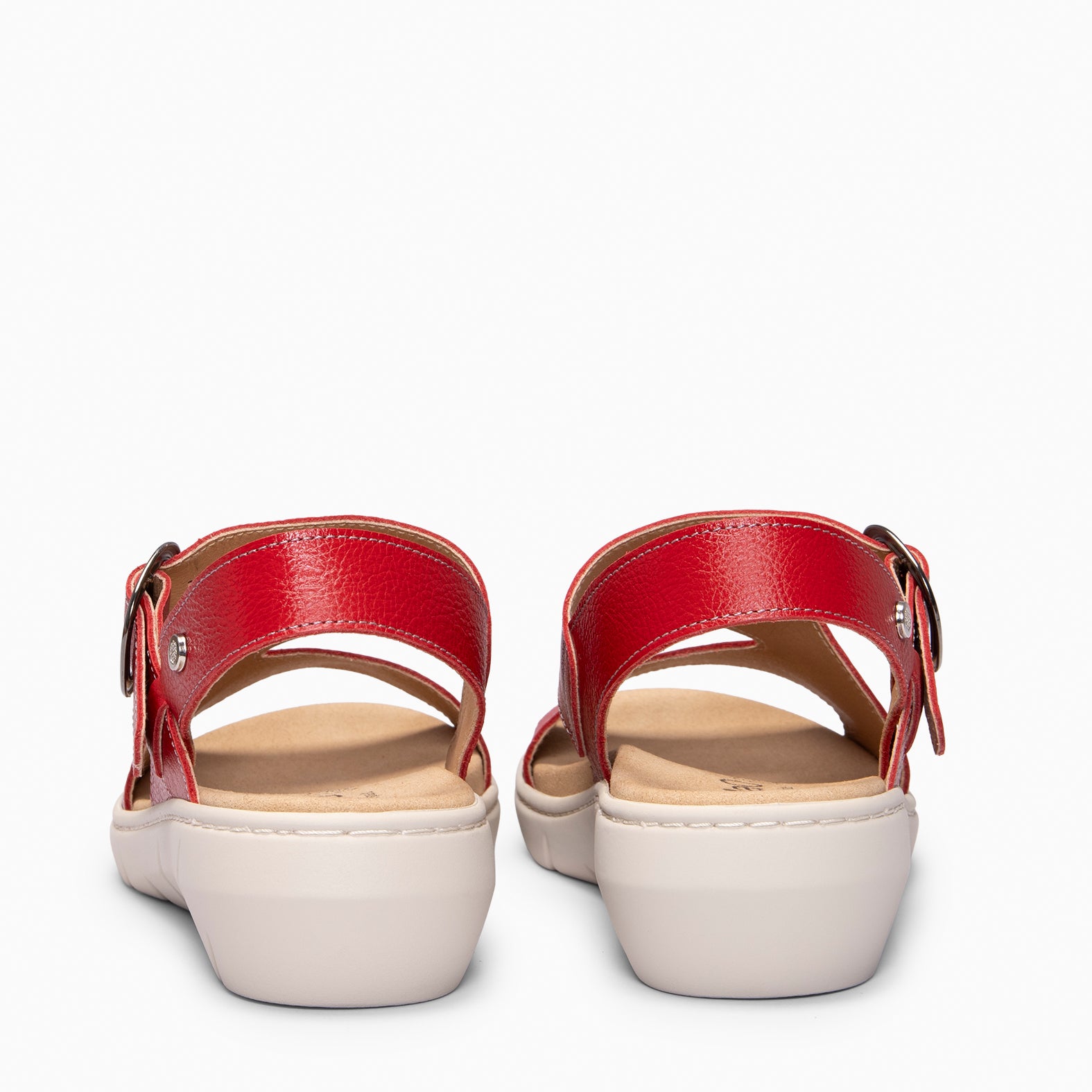 NATURA - Sandales à semelle amovible ROUGE