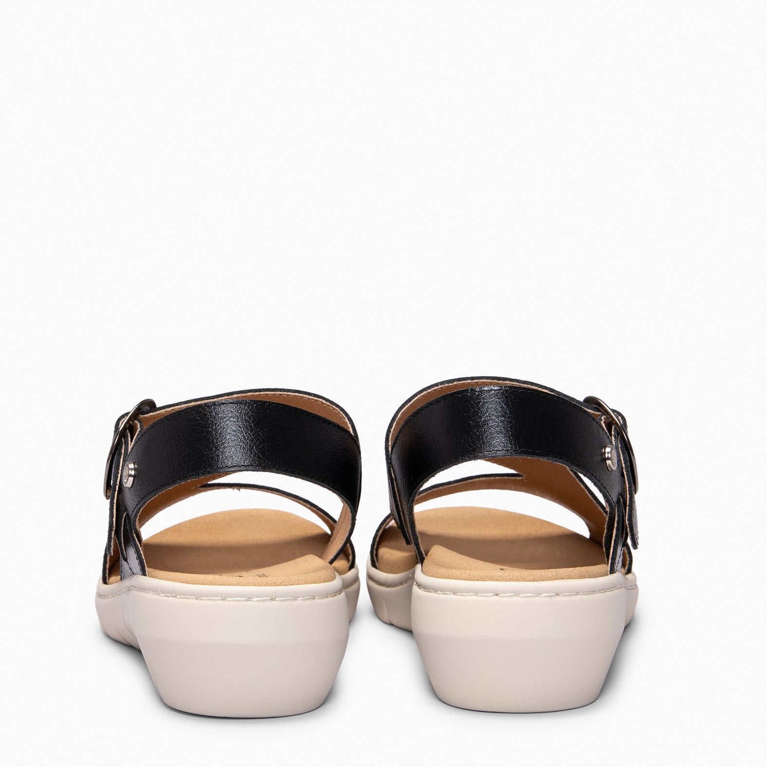 NATURA – Sandalias con plantilla Extraíble NEGRO