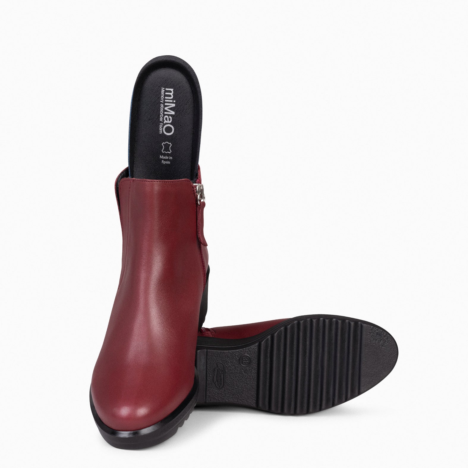 CARLI - BURGUNDY Women wedge booties