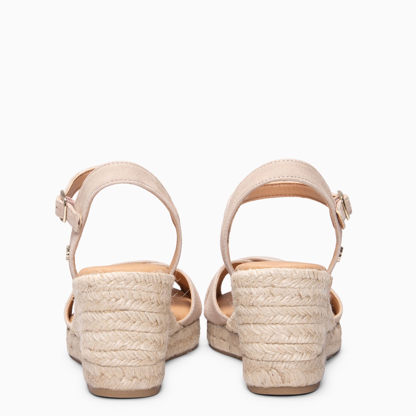 CALPE - Espadrilles à talon en daim BEIGE