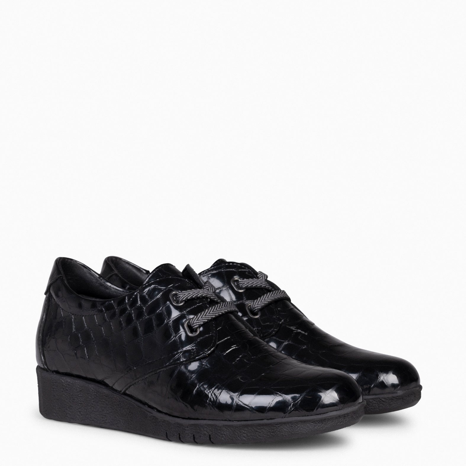 BLUCHER COCO - Mocasín cordones elásticos NEGRO