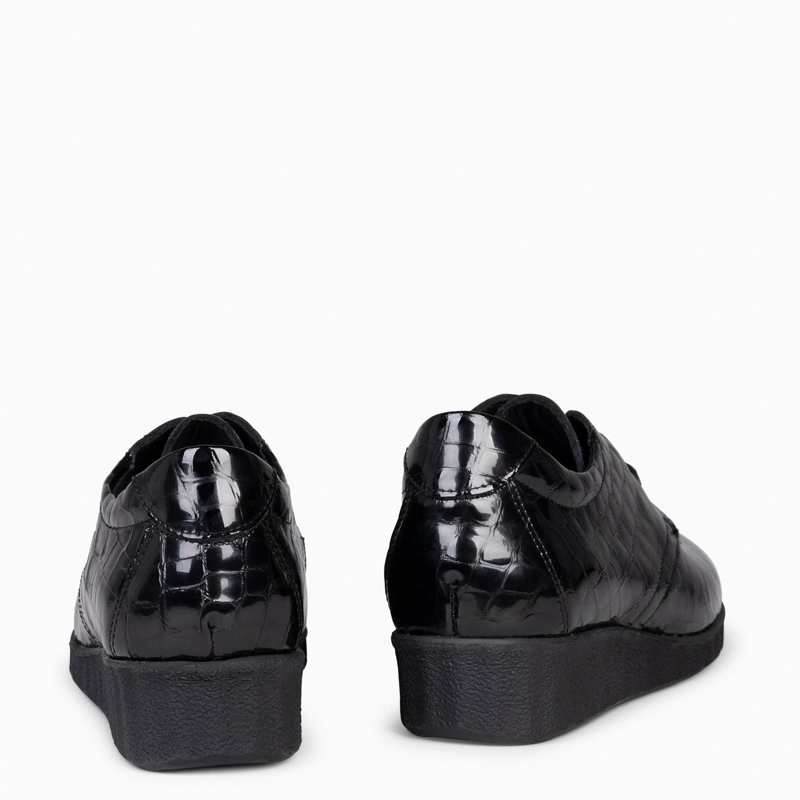 BLUCHER COCO - Mocasín cordones elásticos NEGRO